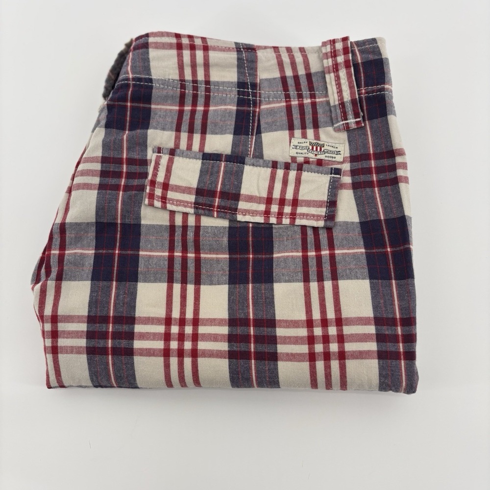 VTG Polo Jeans Co Ralph Lauren Cargo Shorts Mens‎ 34 Red, White, Blue Stripe Y2K